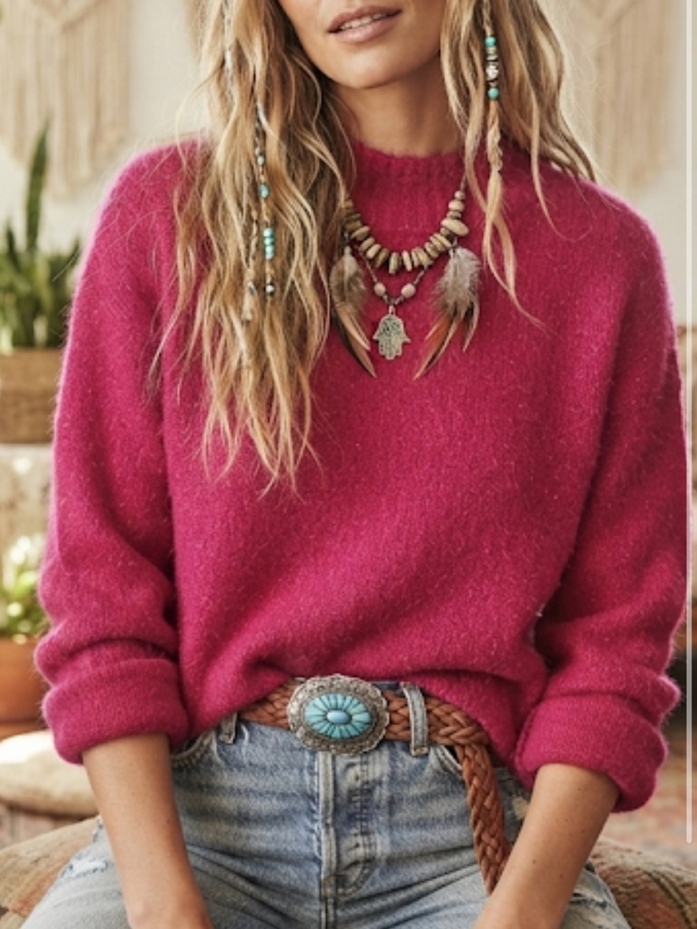 Pistola Carlen oversized Sweater pink medium